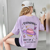 Enchanting Lilac Lavender Oversized Tees - 19bay